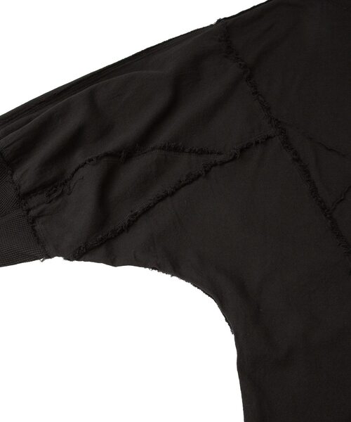 CURRENTAGE（カレンテージ）の「Patchwork jersey long T-shirt（Tシャツ/カットソー・メンズ・ブラック・FREE）」の10枚目の写真