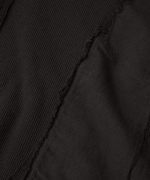 CURRENTAGE（カレンテージ）の「Patchwork jersey long T-shirt（Tシャツ/カットソー・メンズ・ブラック・FREE）」の14枚目の写真