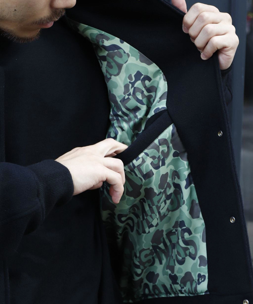 WISM（ウィズム）の「NAMELESSNESS / ネームレスネス VARSITY JACKET（ブルゾン・メンズ・ブラック・2/3）」の11枚目の写真