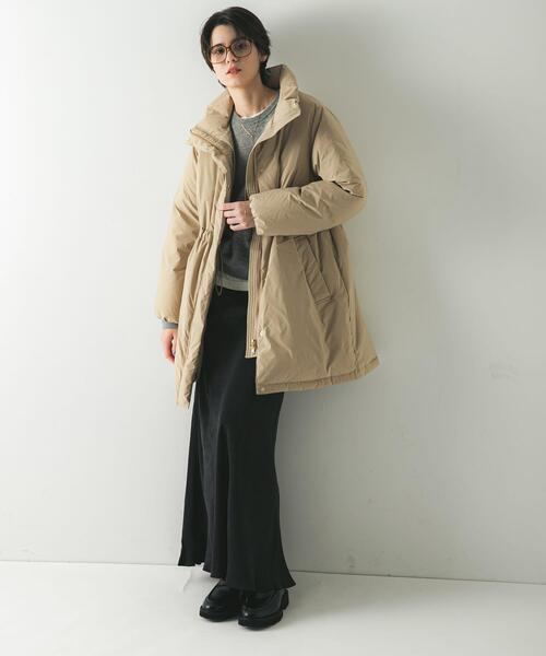 URBAN RESEARCH(アーバンリサーチ)の「スタンドカラードロストダウンコート(ダウンジャケット/コート・レディース・ベージュ/ブラック・38/36)」の10枚目の写真