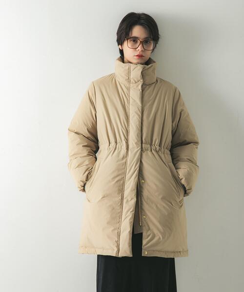 URBAN RESEARCH(アーバンリサーチ)の「スタンドカラードロストダウンコート(ダウンジャケット/コート・レディース・ベージュ/ブラック・38/36)」の11枚目の写真