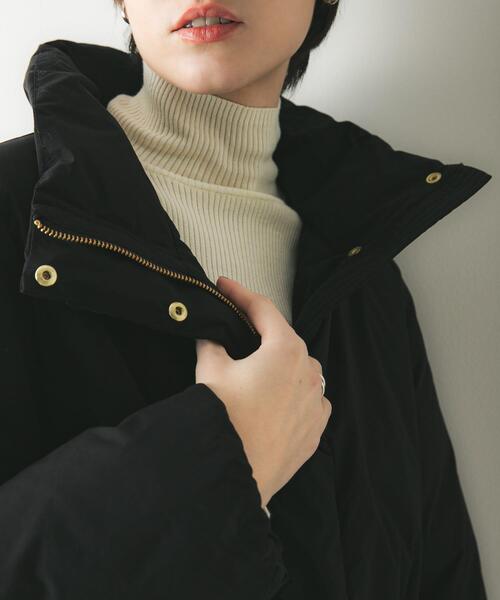 やしです(*^^*)アーバンリサーチ　ドロストダウンコート　ブラック アーバンリサーチ URBAN RESEARCH スタンドカラードロストダウンコート