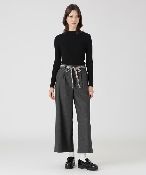 BLUE LABEL CRESTBRIDGE（ブルーレーベルクレストブリッジ）の「【一部店舗限定】デニムライクワイドパンツ（その他パンツ・レディース・ブラック/ネイビー・36/40/38）」の6枚目の写真