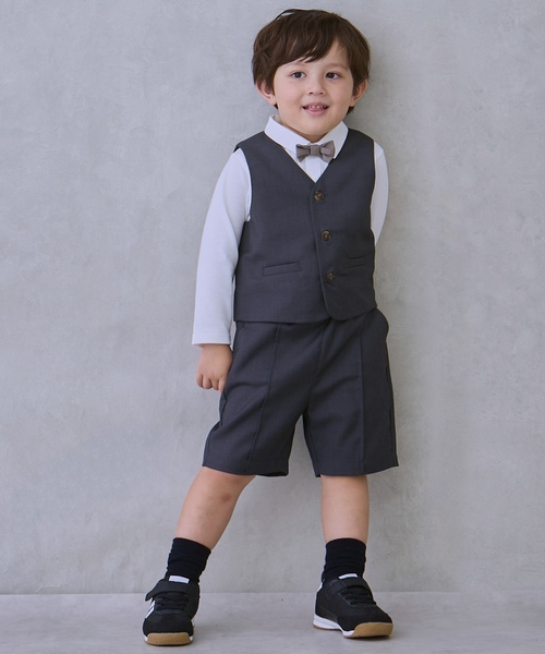 petit main（プティマイン）の「【セミフォーマル】フォーマルベスト（スーツベスト・キッズ・ライトグレー/チャコール・130cm/120cm/110cm/100cm/90cm）」の4枚目の写真