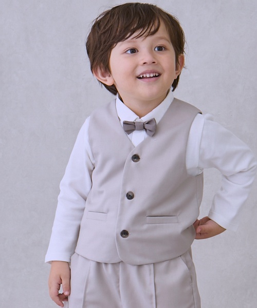 petit main（プティマイン）の「【セミフォーマル】フォーマルベスト（スーツベスト・キッズ・ライトグレー/チャコール・130cm/120cm/110cm/100cm/90cm）」の5枚目の写真