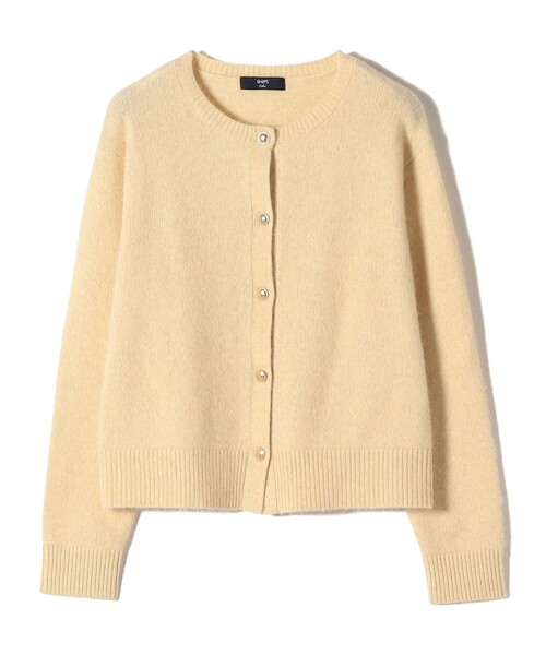 SHIPS Colors(シップス カラーズ)の「SHIPS Colors:フォックス アンゴラ クルーネック カーディガン◇(カーディガン/ボレロ・レディース・ネイビー/クリーム/レッド・ONE SIZE)」の4枚目の写真