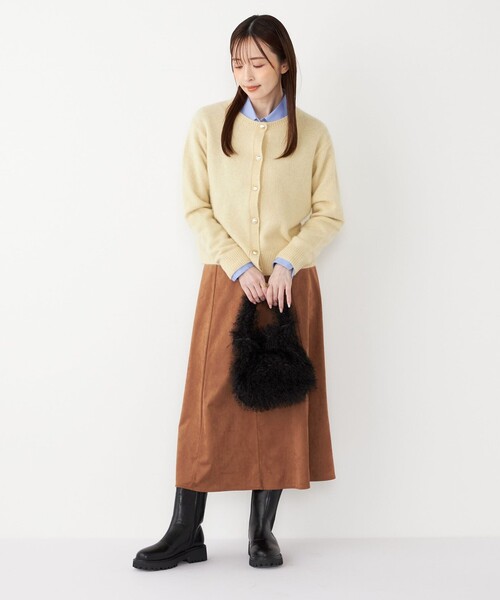 SHIPS Colors(シップス カラーズ)の「SHIPS Colors:フォックス アンゴラ クルーネック カーディガン◇(カーディガン/ボレロ・レディース・ネイビー/クリーム/レッド・ONE SIZE)」の17枚目の写真