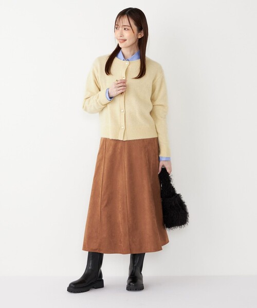 SHIPS Colors(シップス カラーズ)の「SHIPS Colors:フォックス アンゴラ クルーネック カーディガン◇(カーディガン/ボレロ・レディース・ネイビー/クリーム/レッド・ONE SIZE)」の21枚目の写真