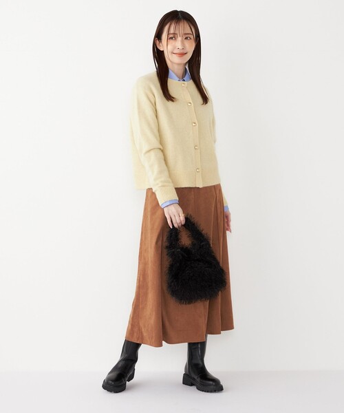 SHIPS Colors(シップス カラーズ)の「SHIPS Colors:フォックス アンゴラ クルーネック カーディガン◇(カーディガン/ボレロ・レディース・ネイビー/クリーム/レッド・ONE SIZE)」の22枚目の写真