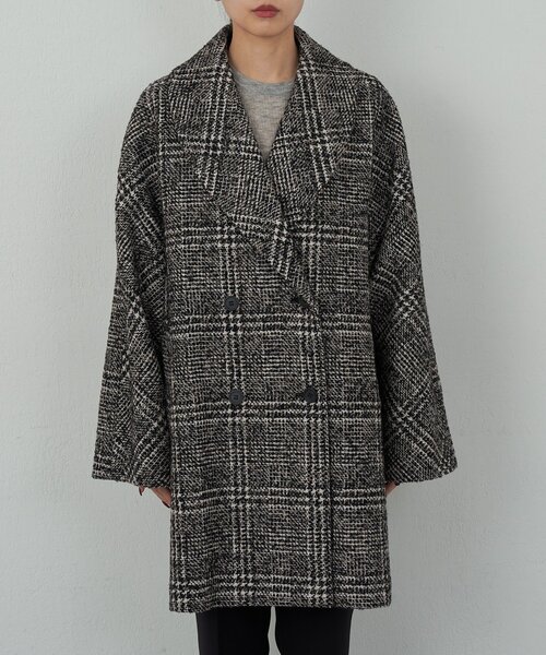 GALLARDAGALANTE（ガリャルダガランテ）の「【HERITANOVUM】 ツィードショールカラーショートコート（その他アウター・レディース・ベージュ/ブラック・FREE）」の16枚目の写真