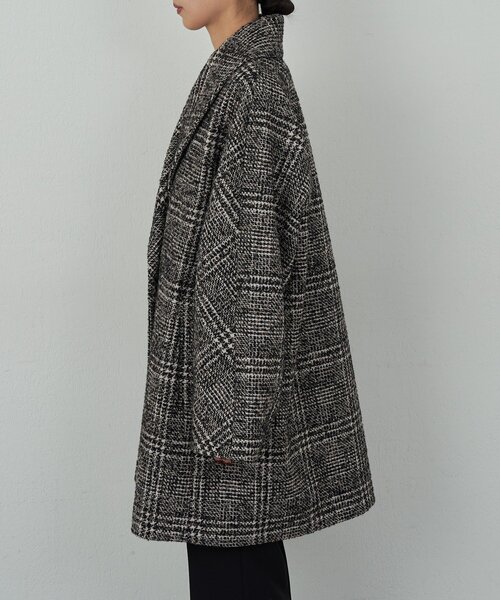 GALLARDAGALANTE（ガリャルダガランテ）の「【HERITANOVUM】 ツィードショールカラーショートコート（その他アウター・レディース・ベージュ/ブラック・FREE）」の17枚目の写真