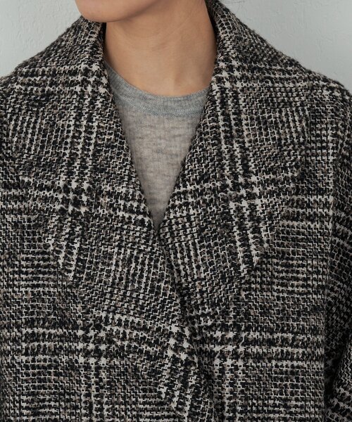 GALLARDAGALANTE（ガリャルダガランテ）の「【HERITANOVUM】 ツィードショールカラーショートコート（その他アウター・レディース・ベージュ/ブラック・FREE）」の19枚目の写真
