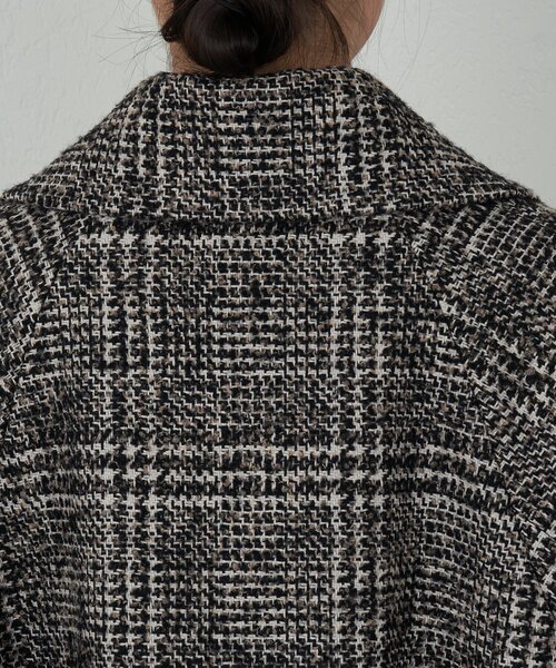 GALLARDAGALANTE（ガリャルダガランテ）の「【HERITANOVUM】 ツィードショールカラーショートコート（その他アウター・レディース・ベージュ/ブラック・FREE）」の20枚目の写真