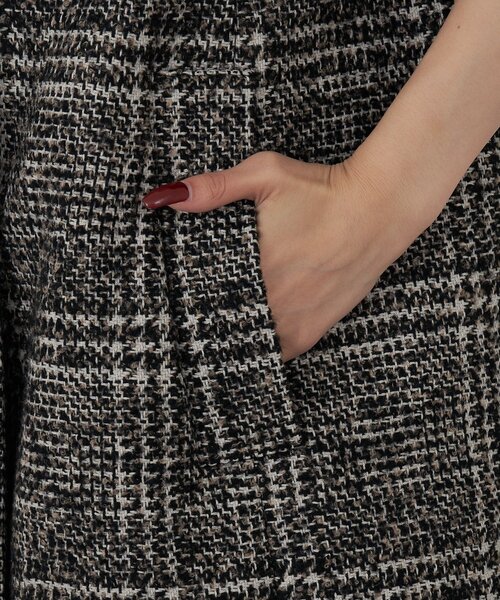 GALLARDAGALANTE（ガリャルダガランテ）の「【HERITANOVUM】 ツィードショールカラーショートコート（その他アウター・レディース・ベージュ/ブラック・FREE）」の11枚目の写真