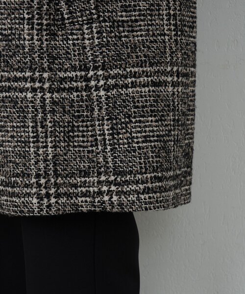GALLARDAGALANTE（ガリャルダガランテ）の「【HERITANOVUM】 ツィードショールカラーショートコート（その他アウター・レディース・ベージュ/ブラック・FREE）」の12枚目の写真