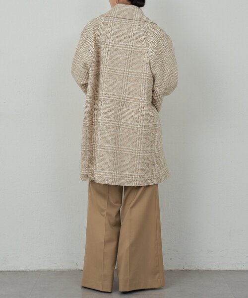 セール】【HERITANOVUM】 ツィードショールカラーショートコート