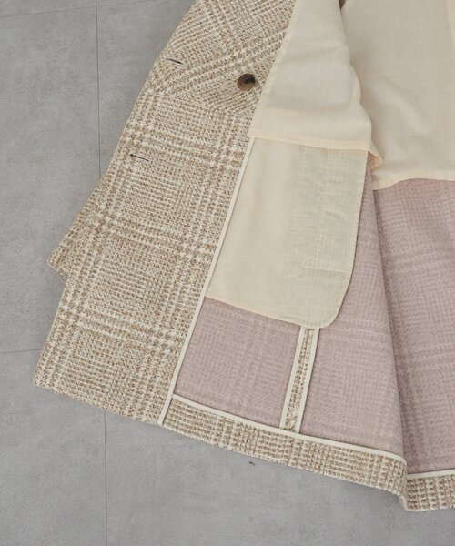 GALLARDAGALANTE（ガリャルダガランテ）の「【HERITANOVUM】 ツィードショールカラーショートコート（その他アウター・レディース・ベージュ/ブラック・FREE）」の9枚目の写真