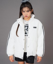 ANAP GｉRL（アナップガール）の「撥水加工 ANAPR＋S 袖 ライン 中綿 ブルゾン【ユニセックス】【キッズお揃い】（ダウンジャケット/コート・キッズ）」