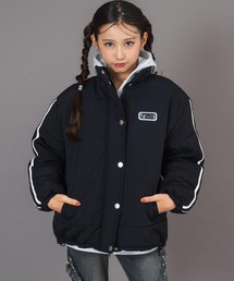ANAP GiRL（アナップガール）の「撥水加工 ANAPR＋S 袖 ライン 中綿 ブルゾン【ユニセックス】【キッズお揃い】（ダウンジャケット/コート）」