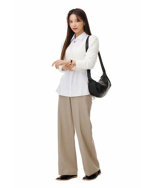 MUSINSA STANDARD WOMAN（ムシンサスタンダードウーマン）の「ウィメンズオーバーサイズシルキーシャツ[ホワイト]（シャツ/ブラウス・レディース・その他・X-SMALL/SMALL/MEDIUM/LARGE）」の11枚目の写真