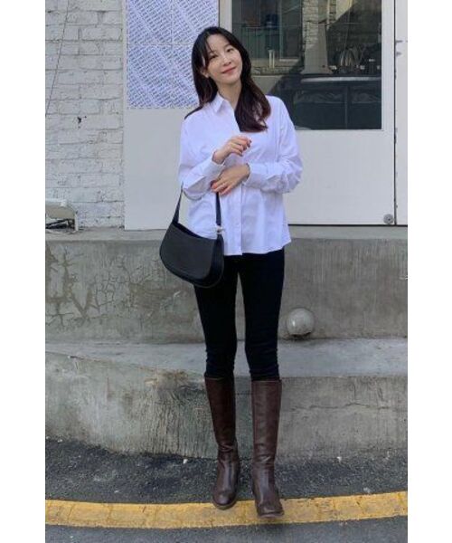 MUSINSA STANDARD WOMAN（ムシンサスタンダードウーマン）の「ウィメンズオーバーサイズシルキーシャツ[ホワイト]（シャツ/ブラウス・レディース・その他・X-SMALL/SMALL/MEDIUM/LARGE）」の10枚目の写真