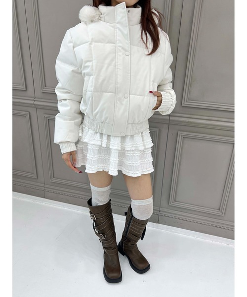 PHILLY（フィリー）の「《2way》ファーフードパファーブルゾン（ブルゾン・レディース・ブラック/アイボリー・FREE）」の21枚目の写真