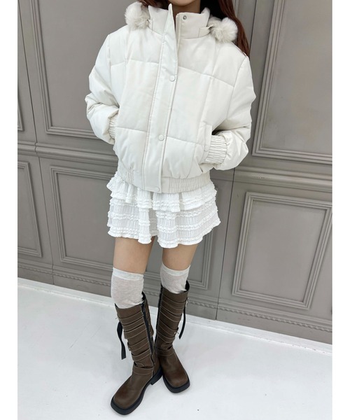 PHILLY（フィリー）の「《2way》ファーフードパファーブルゾン（ブルゾン・レディース・ブラック/アイボリー・FREE）」の20枚目の写真