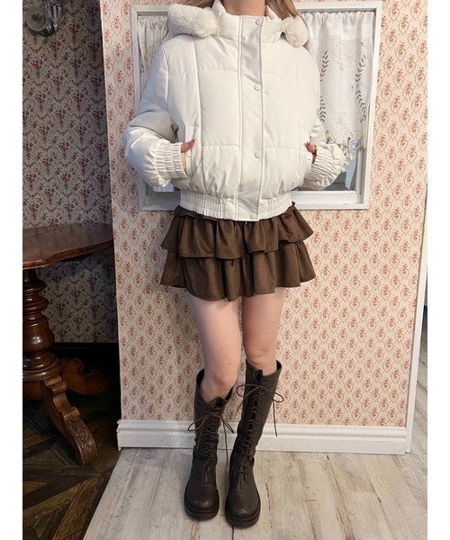 PHILLY（フィリー）の「《2way》ファーフードパファーブルゾン（ブルゾン・レディース・ブラック/アイボリー・FREE）」の13枚目の写真