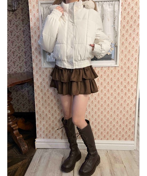 PHILLY（フィリー）の「《2way》ファーフードパファーブルゾン（ブルゾン・レディース・ブラック/アイボリー・FREE）」の14枚目の写真