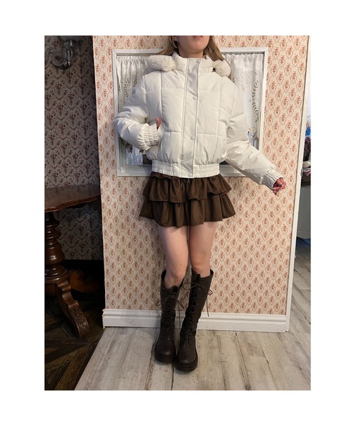 PHILLY（フィリー）の「《2way》ファーフードパファーブルゾン（ブルゾン・レディース・ブラック/アイボリー・FREE）」の16枚目の写真