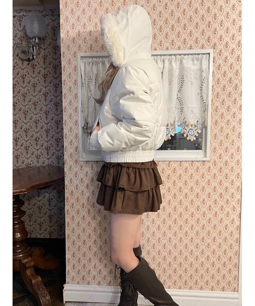 PHILLY（フィリー）の「《2way》ファーフードパファーブルゾン（ブルゾン・レディース・ブラック/アイボリー・FREE）」の15枚目の写真