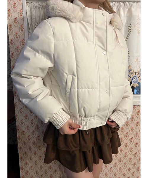 PHILLY（フィリー）の「《2way》ファーフードパファーブルゾン（ブルゾン・レディース・ブラック/アイボリー・FREE）」の11枚目の写真