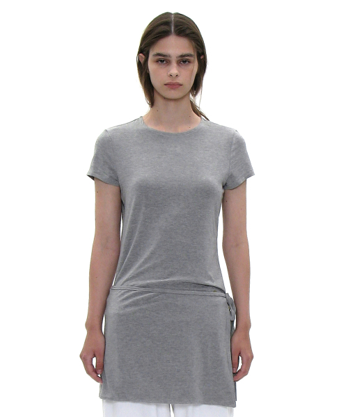 PARTIMENTO WOMEN(パルティメントウィメン)の「PWC マルチウェイラップスカートレイヤードトップ_メランジ(Tシャツ/カットソー・レディース・その他・LARGE/SMALL/MEDIUM)」の1枚目の写真