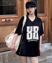 FILLUMINATE（フィルミネイト）の「88 Spray Jersey T-Shirt-Black（Tシャツ/カットソー・メンズ）」