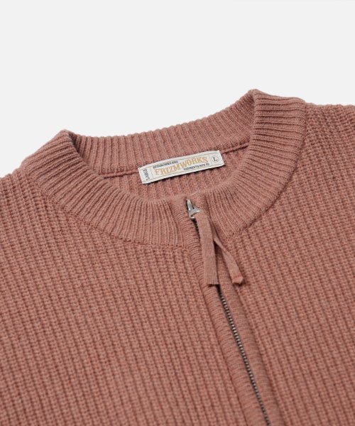 FRIZMWORKS(フリズムワークス)の「WOOL DECK ZIP UP CARDIGAN _ INDIAN PINK(カーディガン/ボレロ・メンズ・その他・SMALL/MEDIUM/LARGE/X-LARGE)」の5枚目の写真