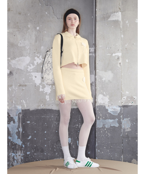 Kijun(キジュン)の「Sun Crochet Knit Jacket Yellow(その他アウター・レディース・その他・MEDIUM)」の5枚目の写真
