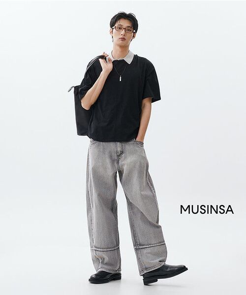 MUSINSA STANDARD（ムシンサスタンダード）の「ラウンドスクエアローカットチェルシーブーツ[ブラック]（ブーツ・レディース・その他・23cm/23.5cm/24cm/24.5cm/25cm/25.5cm/26cm/26.5cm/27cm/27.5cm/28cm/28.5cm/29cm）」の13枚目の写真