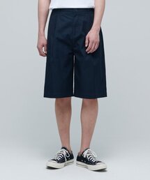 コットンワイドバミューダショーツ[ネイビー]