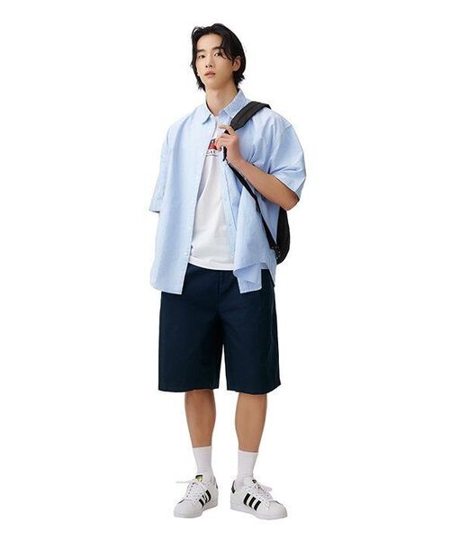 MUSINSA STANDARD（ムシンサスタンダード）の「コットンワイドバミューダショーツ[ネイビー]（その他パンツ・メンズ・その他・34/32/30/31/33/27/28/29/36/38）」の10枚目の写真