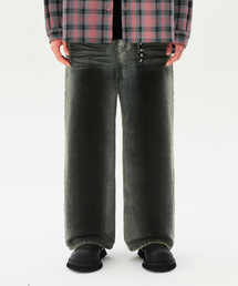 TRILLION（トリリオン）の「Rain Slub Front Wash Wide Denim Pants (DIRTY SAND)（デニムパンツ）」