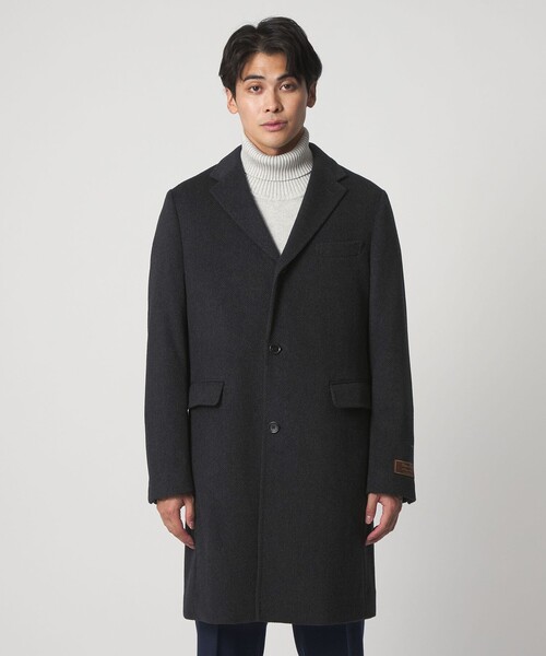 セール】カシミヤブレンド ヘリンボーン チェスターコート＜A DAY IN