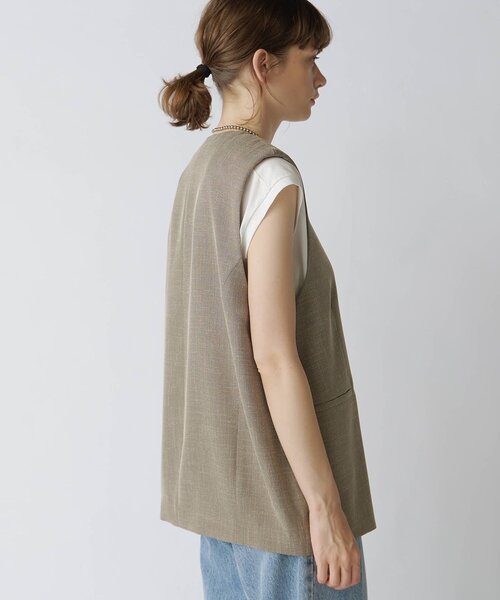 Drawing Numbers（ドローイング ナンバーズ）の「【Drawing Numbers】ドライツィーディワイドベスト（ベスト・レディース・ブラック/ベージュ・38）」の22枚目の写真