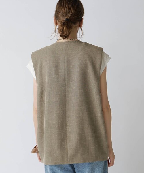 Drawing Numbers（ドローイング ナンバーズ）の「【Drawing Numbers】ドライツィーディワイドベスト（ベスト・レディース・ブラック/ベージュ・38）」の19枚目の写真