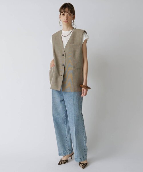 Drawing Numbers（ドローイング ナンバーズ）の「【Drawing Numbers】ドライツィーディワイドベスト（ベスト・レディース・ブラック/ベージュ・38）」の16枚目の写真