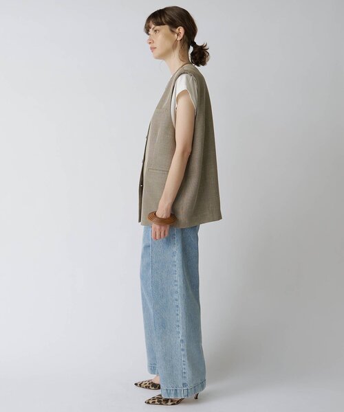 Drawing Numbers（ドローイング ナンバーズ）の「【Drawing Numbers】ドライツィーディワイドベスト（ベスト・レディース・ブラック/ベージュ・38）」の17枚目の写真