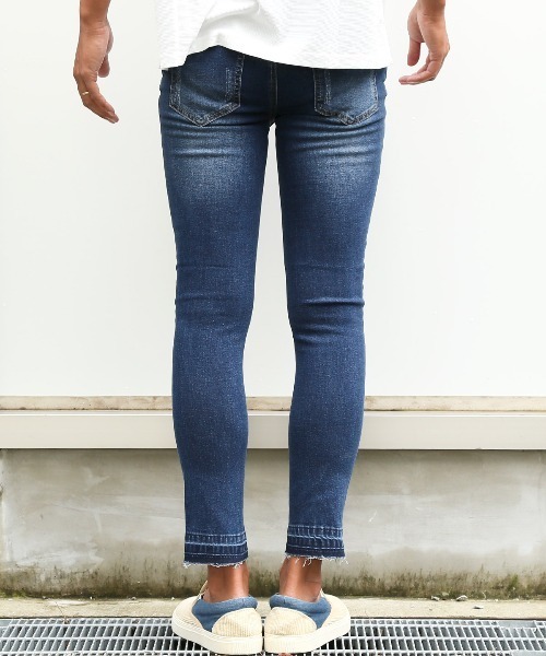 LUXSTYLE(ラグスタイル)の「アンクル丈ダメージストレッチデニムパンツ(デニムパンツ・メンズ・ライトグレー/インディゴブルー/ブルー/グレー・M/L/XL)」の12枚目の写真