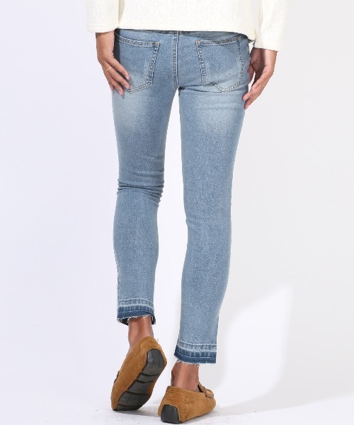 LUXSTYLE(ラグスタイル)の「アンクル丈ダメージストレッチデニムパンツ(デニムパンツ・メンズ・ライトグレー/インディゴブルー/ブルー/グレー・M/L/XL)」の16枚目の写真
