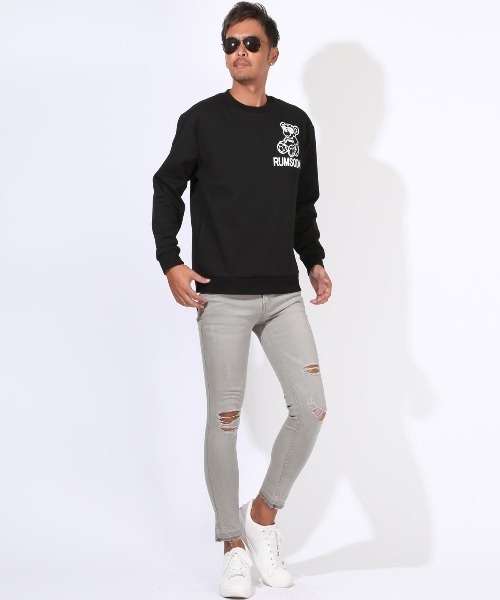 LUXSTYLE(ラグスタイル)の「アンクル丈ダメージストレッチデニムパンツ(デニムパンツ・メンズ・ライトグレー/インディゴブルー/ブルー/グレー・M/L/XL)」の19枚目の写真