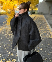 LAULEN | wool blend shaggy oversize cocoon coat /ウールブレンドシャギーオーバーサイズコクーンコート(その他アウター)