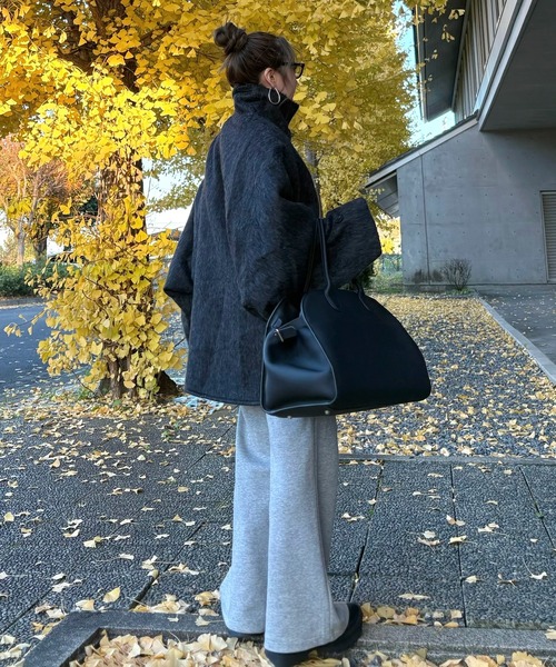 LAULEN（ローレン）の「wool blend shaggy oversize cocoon coat /ウールブレンドシャギーオーバーサイズコクーンコート（その他アウター・レディース・チャコールグレー/マルチ・FREE）」の18枚目の写真